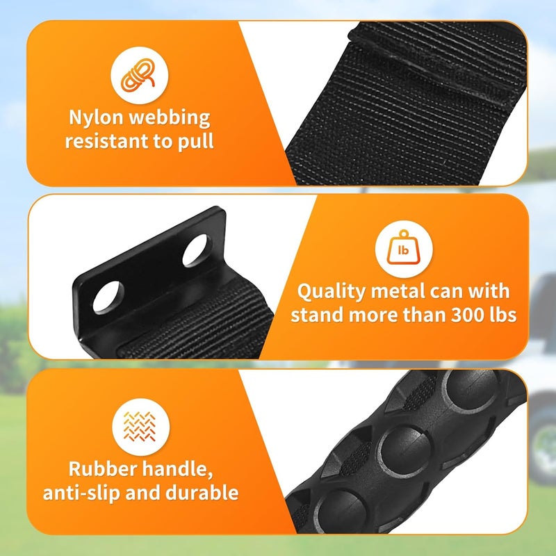 CHolic 2 Pack Universal Golf Cart Soft Grab Handle Compatible with Club Car, EZGO, Yamaha, XSeries with Versa Triple Track Tops Only - Image 4